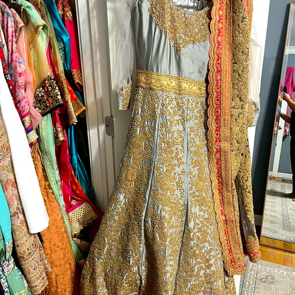 Floor Touch Regal Indian Dress